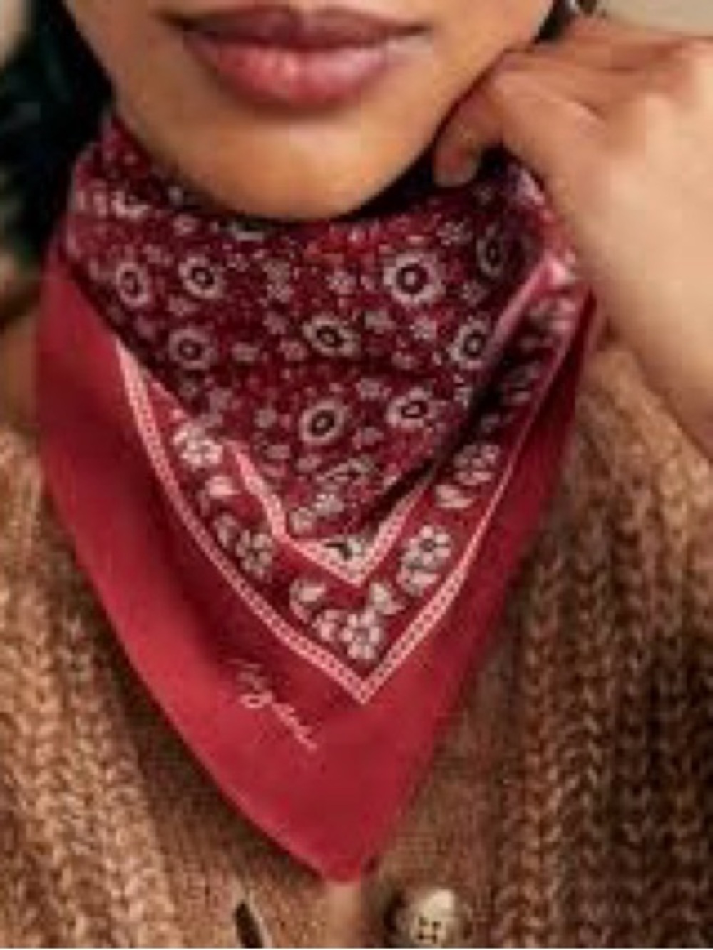 NWT Sezane Le foulard floral Cotton scarf
